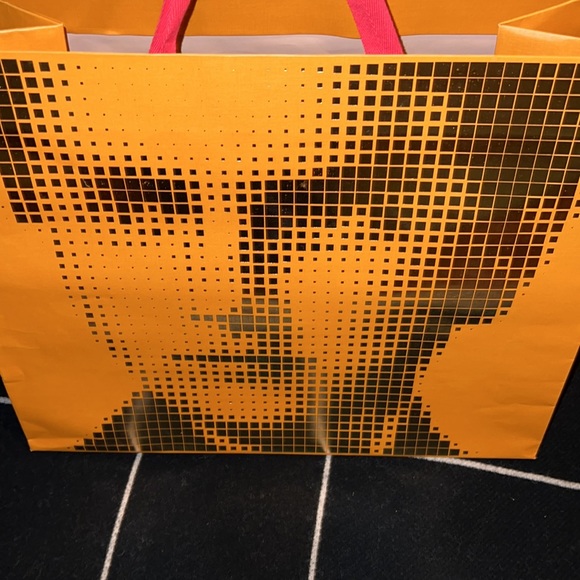 Louis Vuitton extra large shopping gift paper orange present decor wrapping bag - Picture 5 of 6
